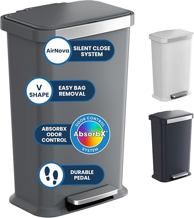iTouchless SoftStep 13.2 Gal / 50L Step Pedal Kitchen Trash Can by iTouchless