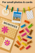 LWR CRAFTS Wooden Mini Clothespins 15 Colors 100 Per Pack 1" 2.5cm - Image 8