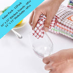 Kitchen Towels and Dishcloths Set, 16 x 25 12 12, Set of Bulk Cotton Dish - Image 3