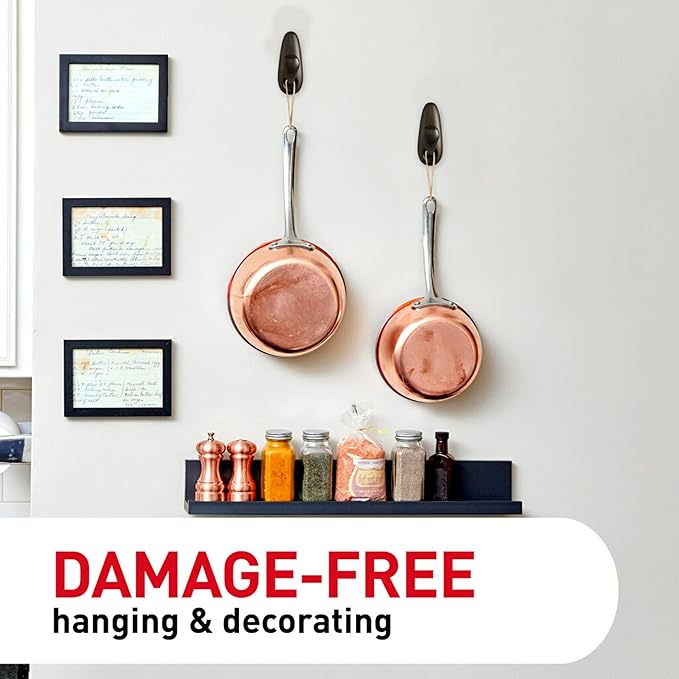 Command Medium Oil Rubbed Bronze Metal Hooks, 2 Hooks and 4 Strips, Damage-Free - Image 6