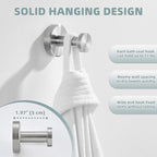 APLusee Brushed Nickel Towel Hook, 304 Stainless Steel Robe Hook - Image 3