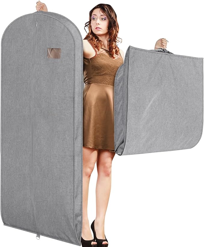 Univivi Garment Bags for Hanging Clothes, 60 Inch Suit Cover Bags for Closet - Image 6