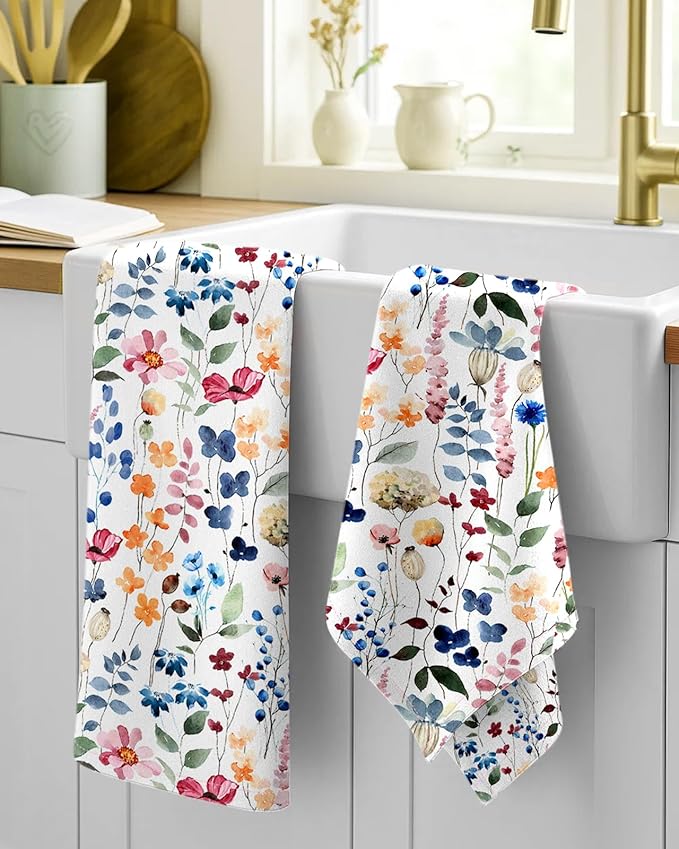 Flour Sack Kitchen Towels Set of 2-18x26 Cotton Dish Towels - Image 2