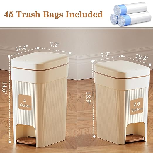 JiatuA Small Bathroom Trash Can - Image 3