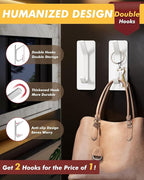 Auxmir Self Adhesive Hooks for Hanging 15lb, Stainless Steel Wall Hooks for - Image 4