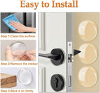Door Stopper Rubber Door Stops Wall Protector, Transparent Self Adhesive Door - Image 5