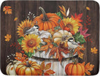 Fall Pumpkin Dish Drying Mat for Kitchen Counter Decor 18x24 Inch Halloween by Giwawa