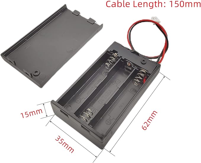 ShangHJ 3 Cell AAA Battery Holder Case Cover Storage Box - Image 2
