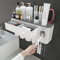 iHave Toothbrush Holders for Bathrooms, 4 Cups Toothbrush Holder Wall Mounted by ihave