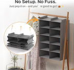 Grey 5-Tier Hanging Closet Storage Organizer - Image 4