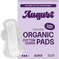 August Super Cotton Menstrual Pads, Hypoallergenic Sanitary Napkins by August