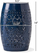Christopher Knight Home Ruby Outdoor 12" Iron Side Table, Dark Blue - Image 3