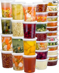 60 Sets Deli Containers with Lids, 32/16/8 oz X 20 Set Each, Leak-Proof & BPA by Dipoo
