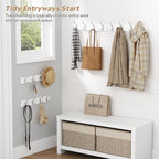 Forbena White Coat Rack Wall Mount 4-Pack, Coat Hanger Wall Mounted - Image 4