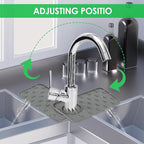 Silicone Sink Faucet Splash Guard Mat, Soap Dish Pad, Drip Catch Sponge Holder - Image 4
