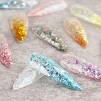 12 Colors Glitter Nail Art Sequins, Holographic Irregular Iridescent Shiny Nail - Image 4