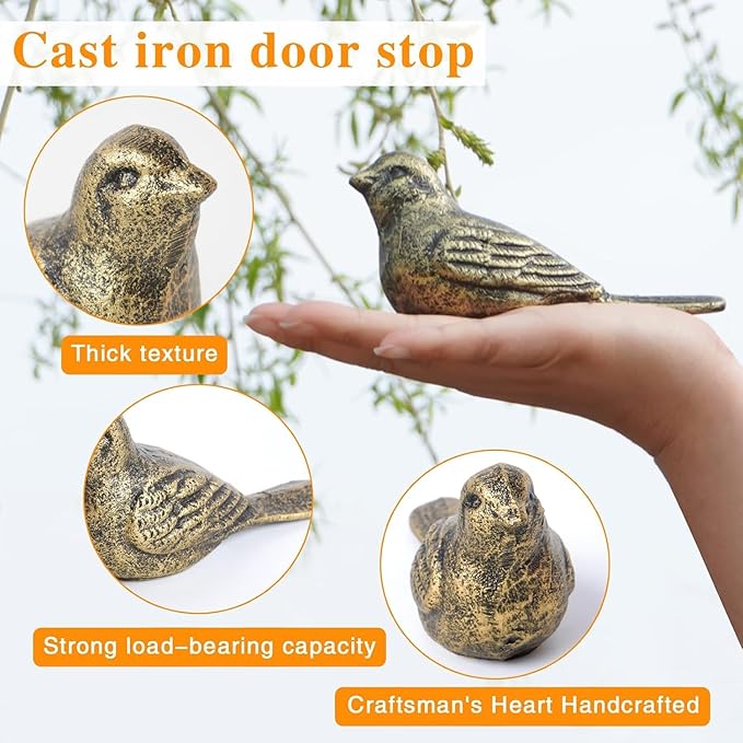 Notakia Cast Iron Bird Heavy Duty Door Stopper - Image 3