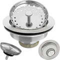 Kitchen Sink Drain 3-1/2 Inch Brushed Stainless Steel Sink Drain Strainer by Exakey