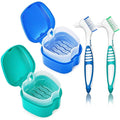2 Pack Denture Bath Case Cup by EZEELAI