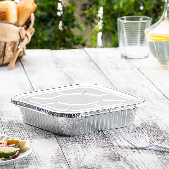 GUSTO [25 Sets 8-Inch Square Foil Pans - Image 3