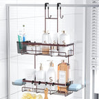 Over the Door Hanging Shower Caddy: Rustproof Hanging Organizer over the Door by Aitatty