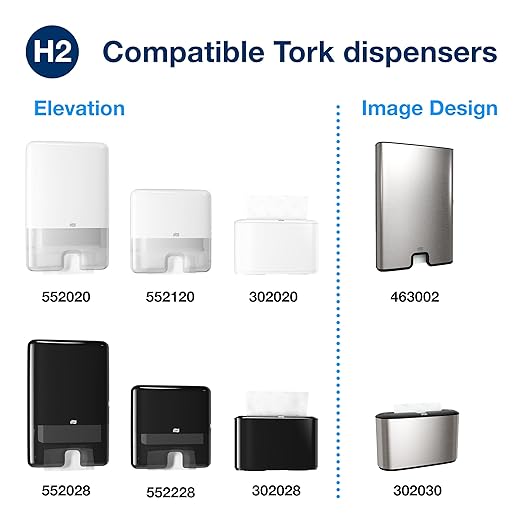 Tork Multifold Hand Towel White H2, 100% Recycled Fibers, 16 x 250 Towels - Image 6