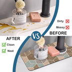 Geometry Blocks Sink Splash Guard Glitter Geometry Faucet Absorbing Mat Fast - Image 6