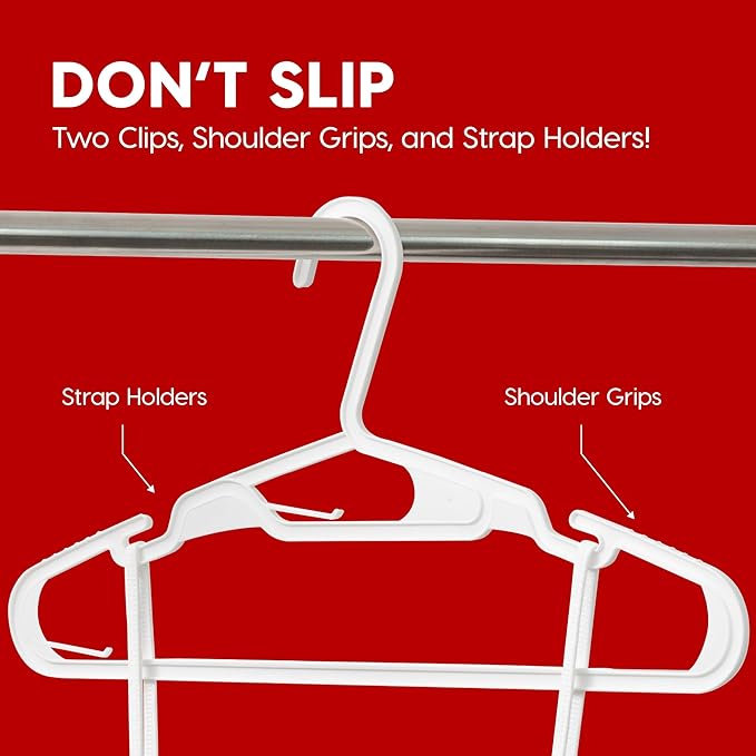 IRIS USA Lightweight Flexible Hangers 50 Pack, Made in USA, Plastic Clothes - Image 7