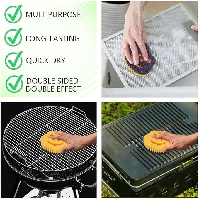 SmilePowo 12 Pack Frog Dual-Sided Multi-Functional Premium Cleaning Sponges - Image 3