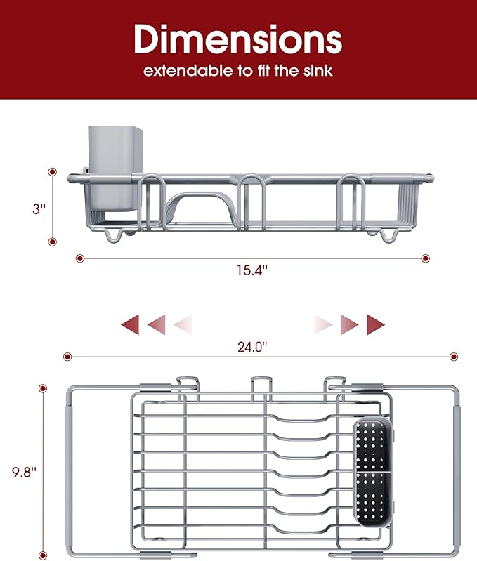 Dish Drying Rack in Sink - Image 3