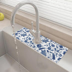 15" X 5.5" Kitchen Sink Splash Guard Faucet Mat Floral Super Absorbent Fast by Unknown