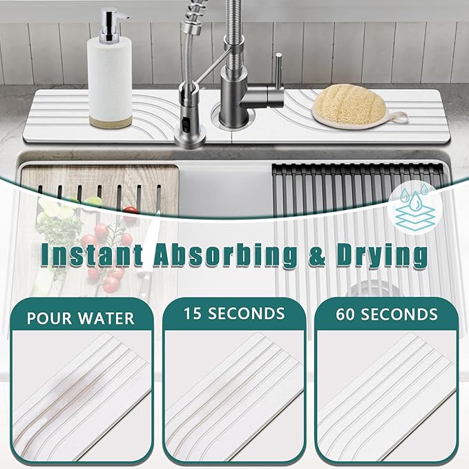 Kitchen Sink Diatomite Splash Guard - Image 3