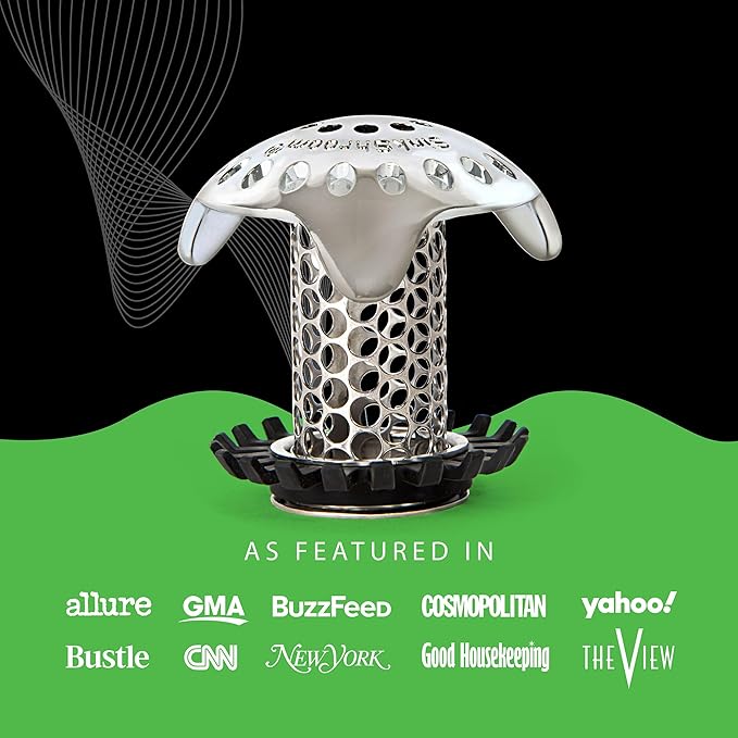 SinkShroom Ultra Revolutionary Bathroom Sink Drain Protector, Stainless Steel - Image 9