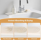 Kitchen Sink Faucet Mat, Diatomaceous Earth Quick Dry Sink Splashback Drying Mat - Image 4