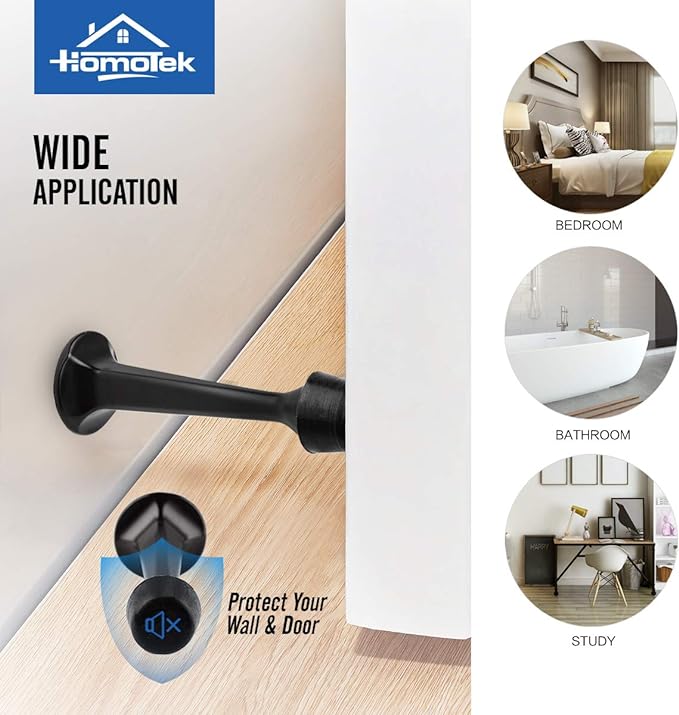 HOMOTEK 8 Pack Heavy Duty Solid Rigid Door Stop - Image 6