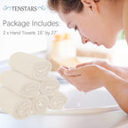TENSTARS Silk Hemming Hand Towels - Image 2