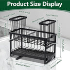 Sponge Holder for Kitchen Sink Organizer Caddy, 2 Tier Dish Brush Scrubber - Image 2