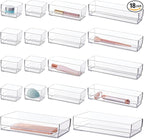 STORi SimpleSort 18-Piece Stackable Clear Drawer Organizer Set | Multi-size by STORi