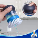 MR.SIGA Soap Dispensing Palm Brush Storage Set, Kitchen Brush - Image 4