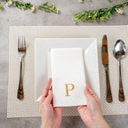 Luxenap 15.8 X 7.9 Inch Linen-Feel Guest Towels, 50 Lettered Hand Towels - Image 5