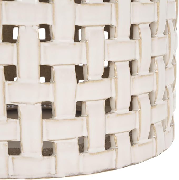 SAFAVIEH Home Collection Sayre Cream Ceramic 18-inch Decorative Accent Garden Stool for Living Room, Bathroom, Patio, Side Table, Plant Stand (Fully Assembled) - Image 6