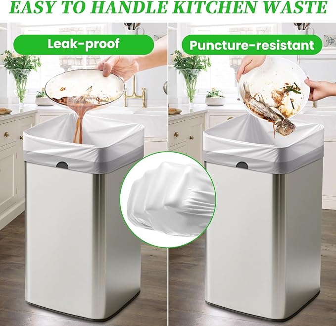 Trash Bags 13 Gallon Tall Kitchen Drawstring Garbage Bags, Fit 13 Gal Bins - Image 5