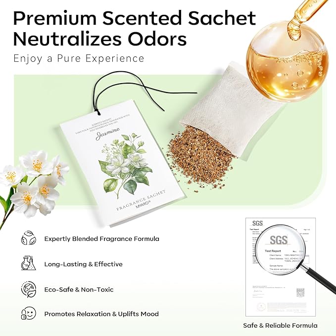 MYARO 12 Pack Jasmine Scented Sachets - Image 4
