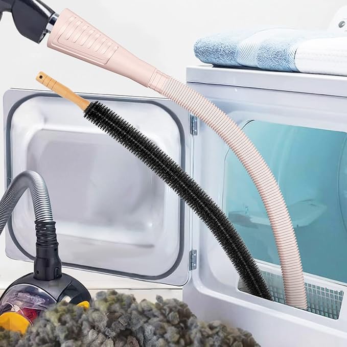 2 Pieces Dryer Vent Cleaner Kit Dryer Lint Brush Vacuum Hose Attachment Brush by Sealegend