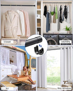 2 PACK Closet Rods for Hanging Clothes, 17 to 28 Inches Stepless Adjustable - Image 5