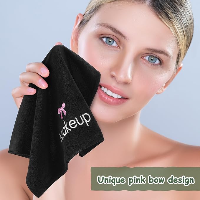 Shimeyao 20 Pack Makeup Towels Black Makeup Washcloths - Image 6