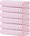 Kitinjoy Cotton 6 Pack Terry Kitchen Towels, 16 x 25 Inches Super Soft and by Kitinjoy