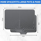 Silicone Dish Drying Mat for Kitchen Counter, 19.7" x 17.2" Large Drying Mat - Image 2