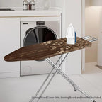 Grey Flower Print Ironing Board Cover and Pad Full Size Iron Board Cover Home - Image 2