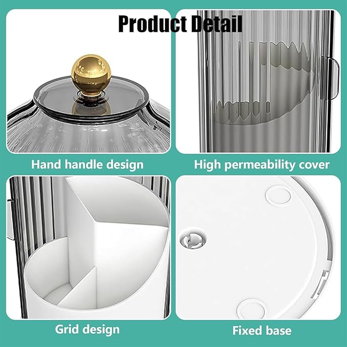 Concealed Toothbrush Holder, Rotating Bathroom Organizer Countertop, Toothbrush - Image 4